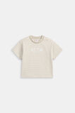 Core Stripe Logo Tee  Cool Stone  hi-res
