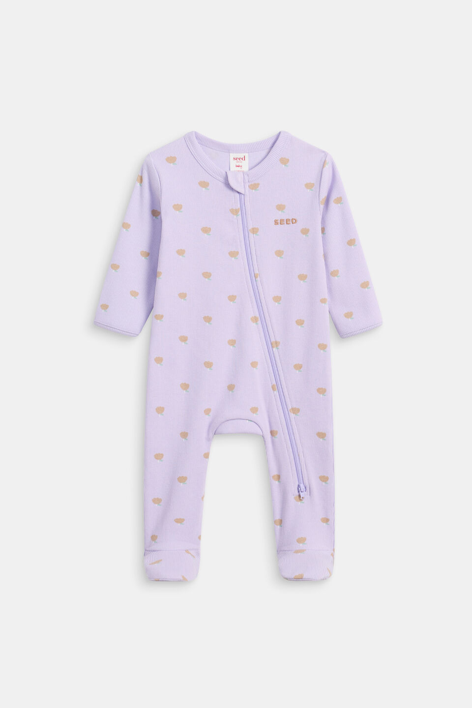 Rib Footed Jumpsuit  Lavender