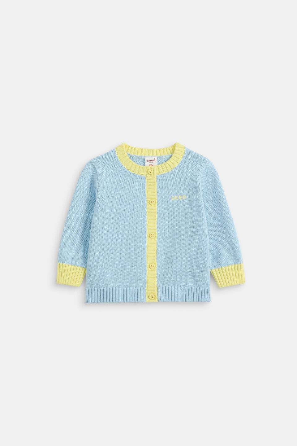 Colourblock Knit Cardigan  Arctic