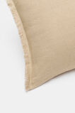 Rectangular Fringed Cushion  Cashew Cream  hi-res