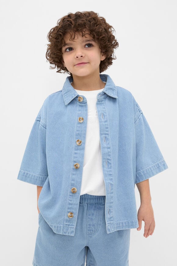 Denim Overshirt  Light Wash  hi-res