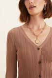 Rib Cardigan  Acorn Brown  hi-res