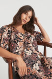 Floral Puff Sleeve top  Peach Bloom Floral  hi-res