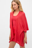 Fine Knit Poncho  Chilli Red  hi-res