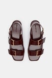 Iris Triple Buckle Sandal  Plum Red  hi-res