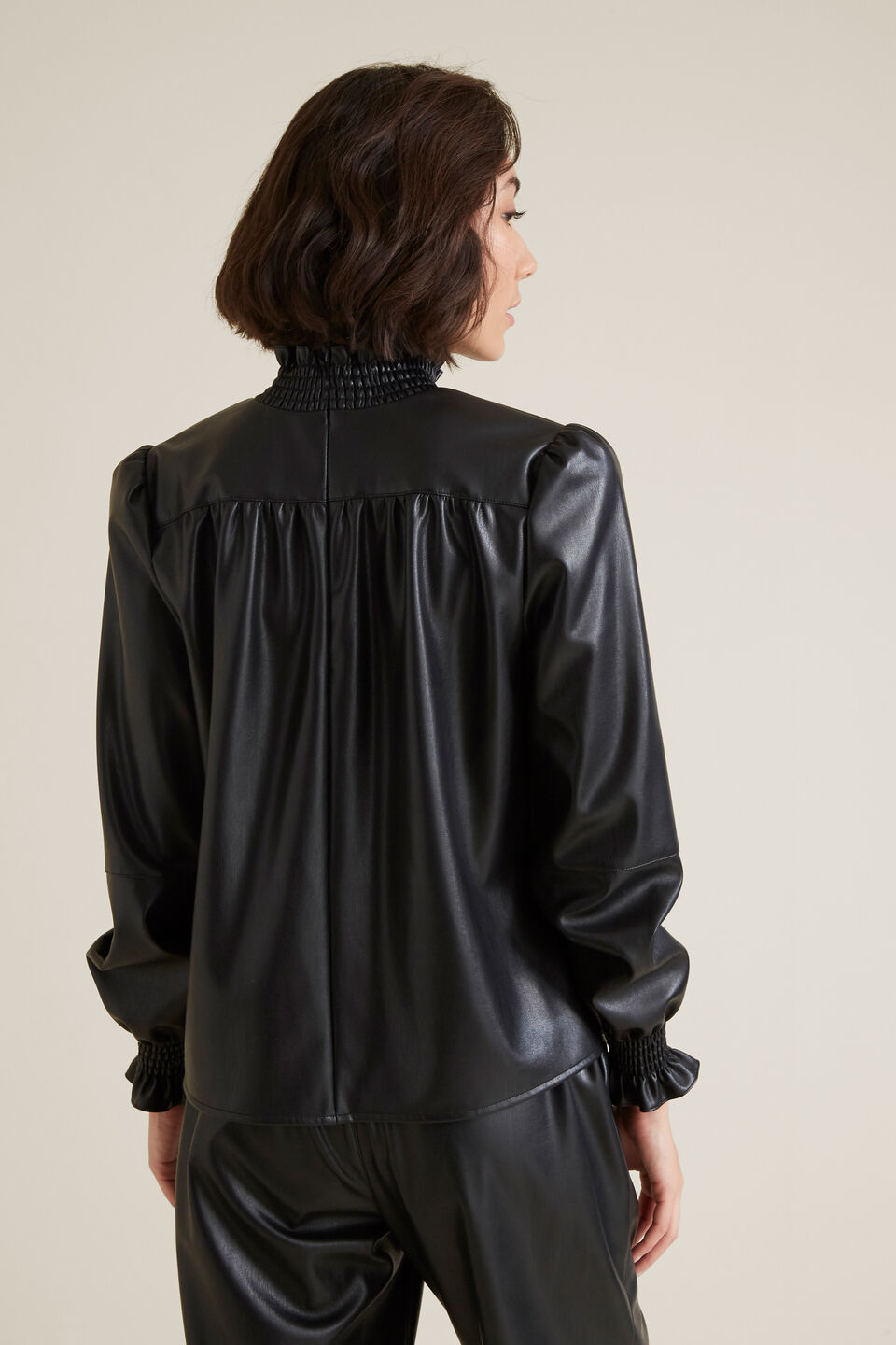 Frill PU Top  