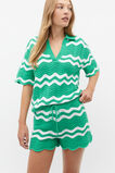 Crochet Boxy Polo  Deep Emerald  hi-res