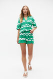 Crochet Boxy Polo  Deep Emerald  hi-res