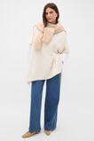 Rib Detail Poncho  Coconut Cream  hi-res
