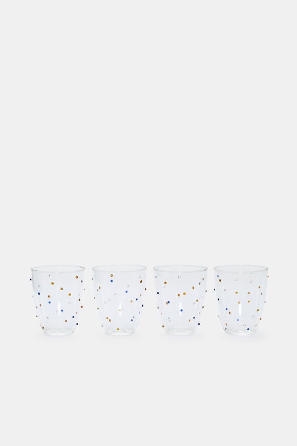 Ellis Glass Tumbler Set of 4  Multi  hi-res