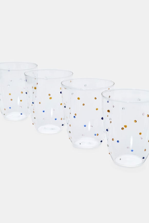 Ellis Glass Tumbler Set of 4  Multi  hi-res