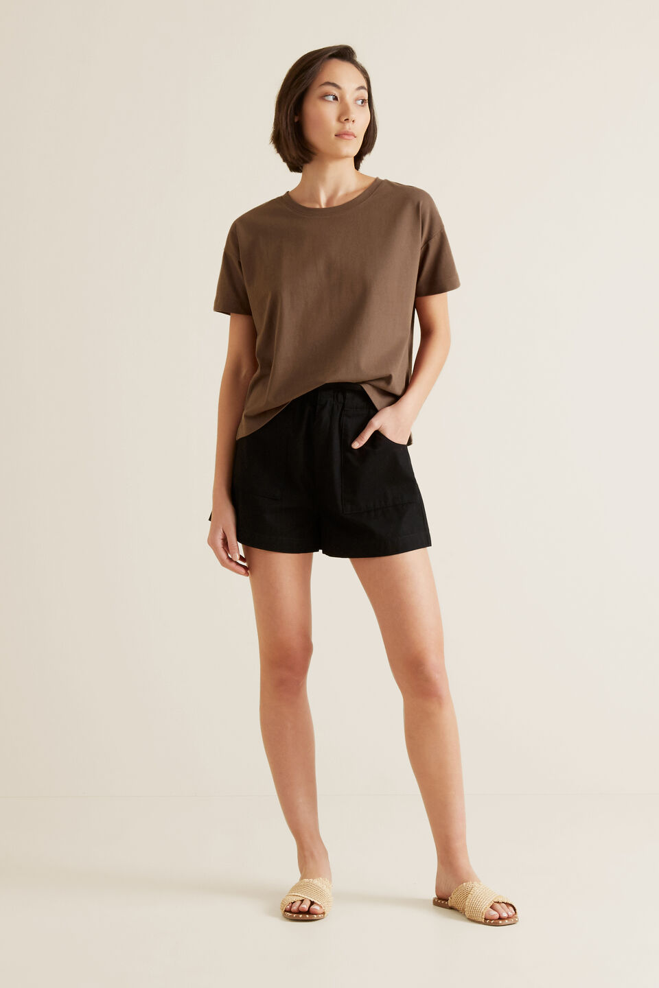 Boxy Split Hem Tee  