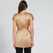 Short Sleeve Satin Blouse    hi-res