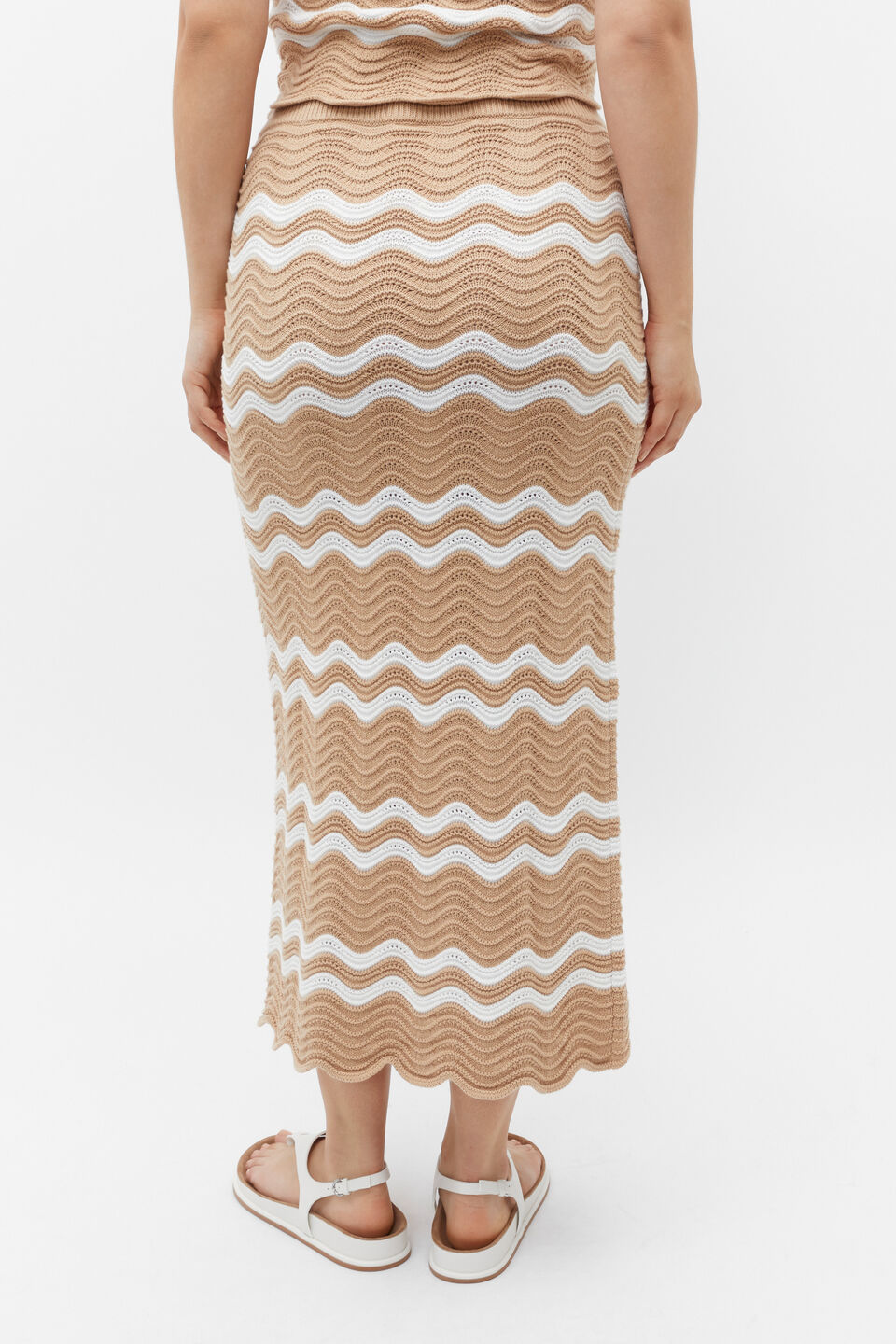 Crochet Midi Skirt  Nougat