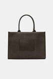 Structured Woven Tote  Dark Espresso  hi-res