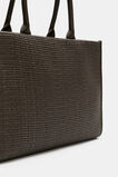 Structured Woven Tote  Dark Espresso  hi-res