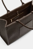 Structured Woven Tote  Dark Espresso  hi-res