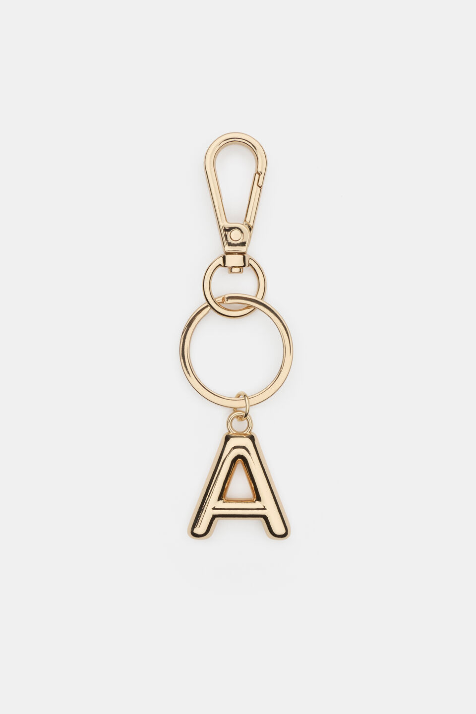 Gold Initial Keyring  A