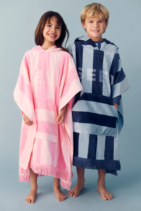 Hooded Towel  Candy Pink Stripe  hi-res