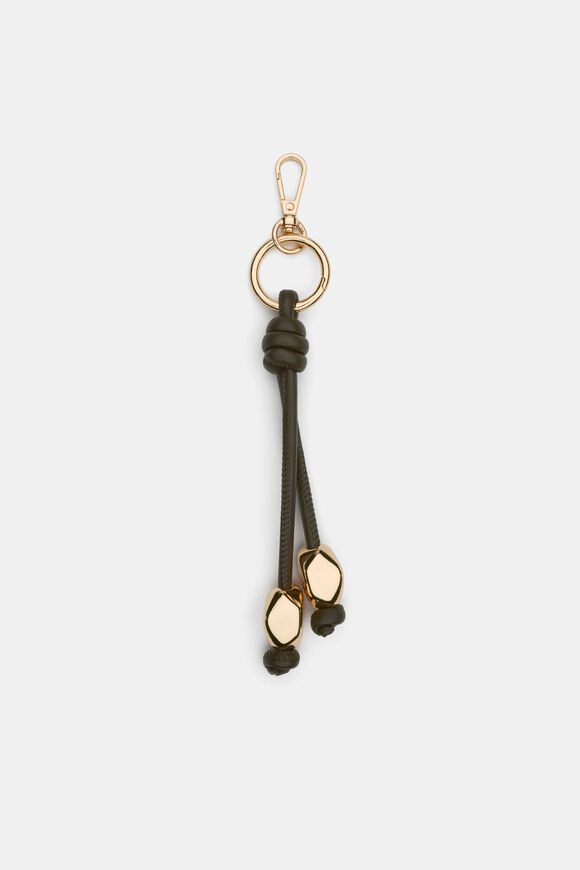 Bead Knot Keyring  Dark Espresso  hi-res
