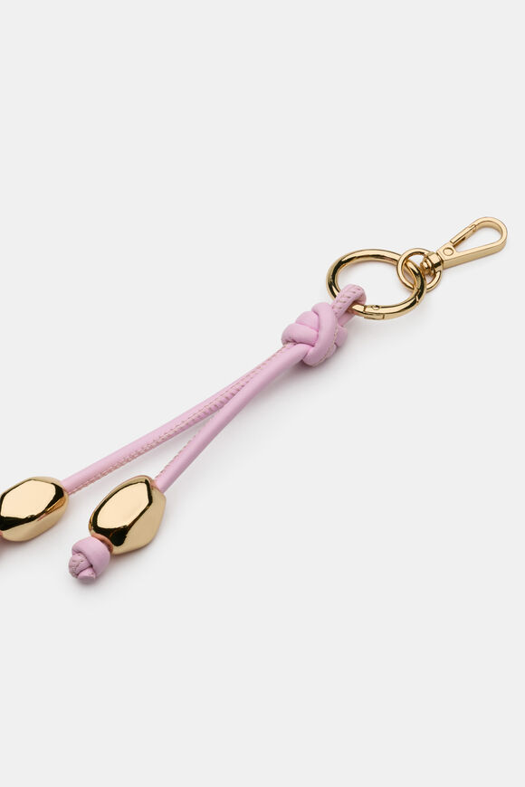 Bead Knot Keyring  Petal Pink  hi-res