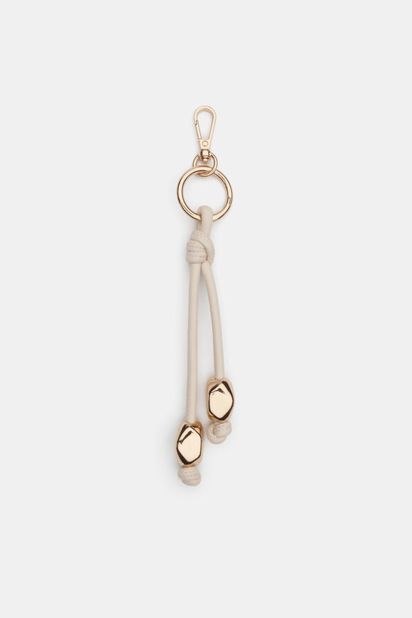 Bead Knot Keyring  Stone  hi-res