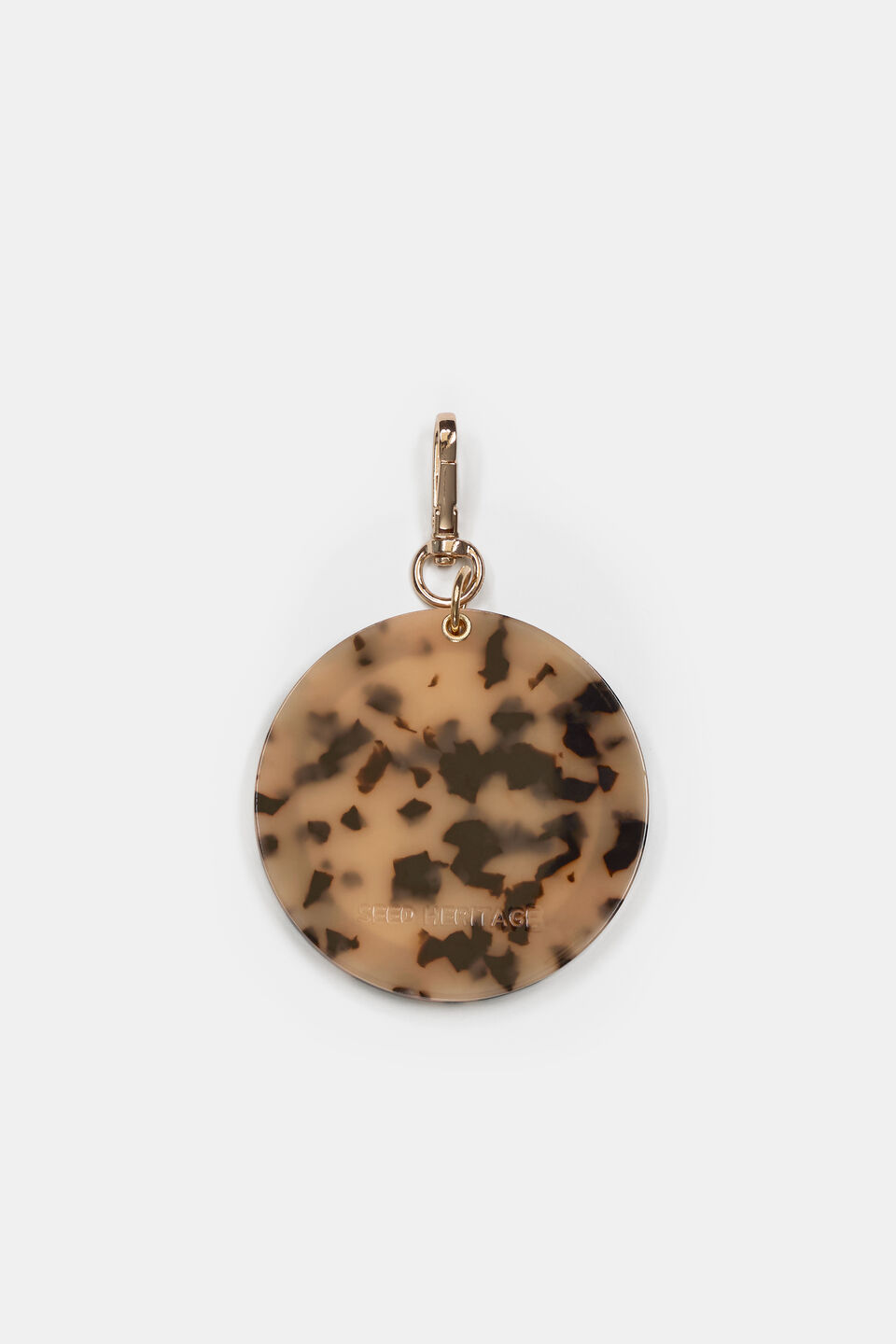 Acetate Mirror Keyring  Milky Tort