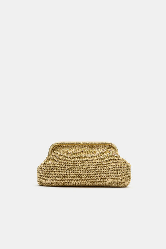 Woven Clutch  Gold  hi-res
