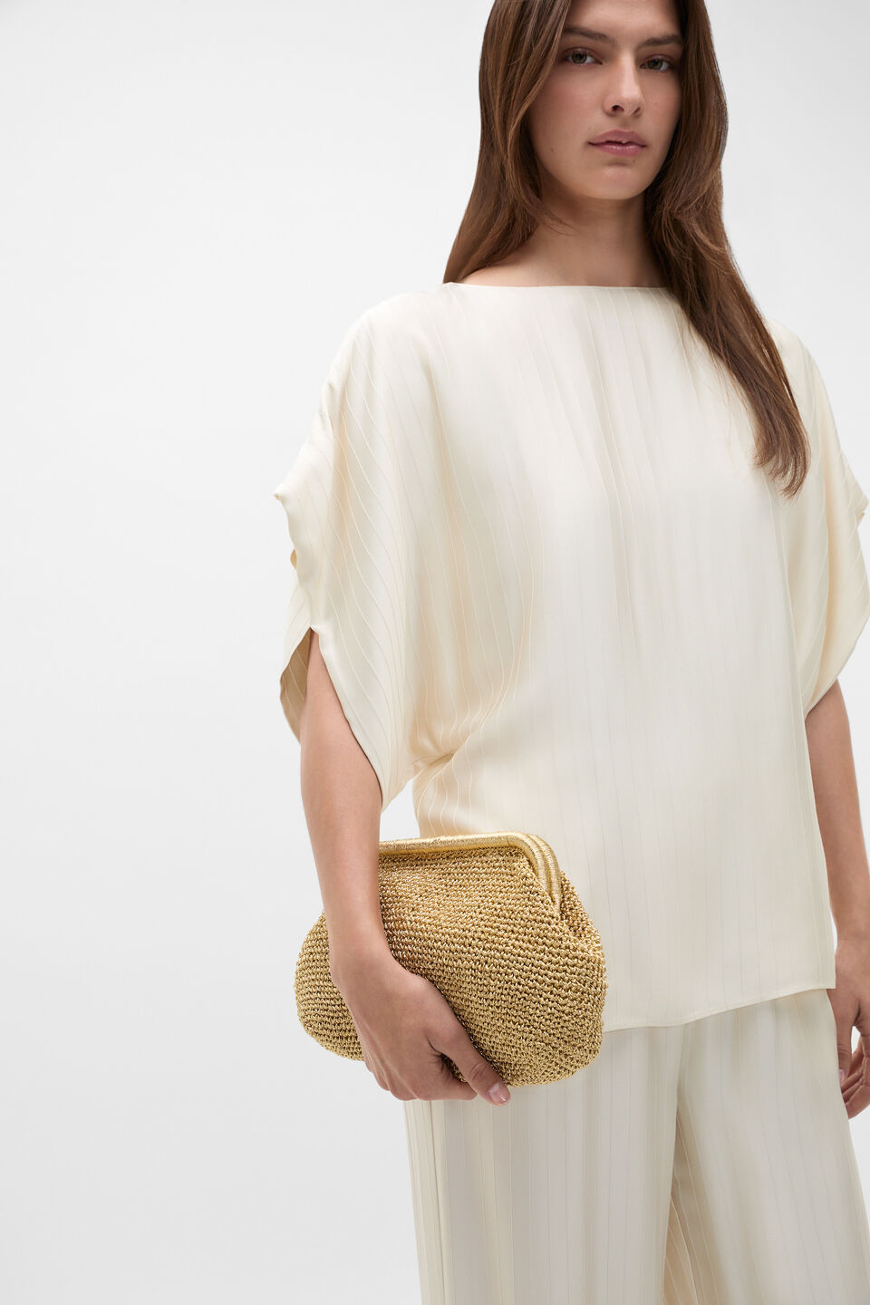 Woven Clutch  Gold