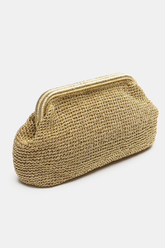 Woven Clutch  Gold  hi-res