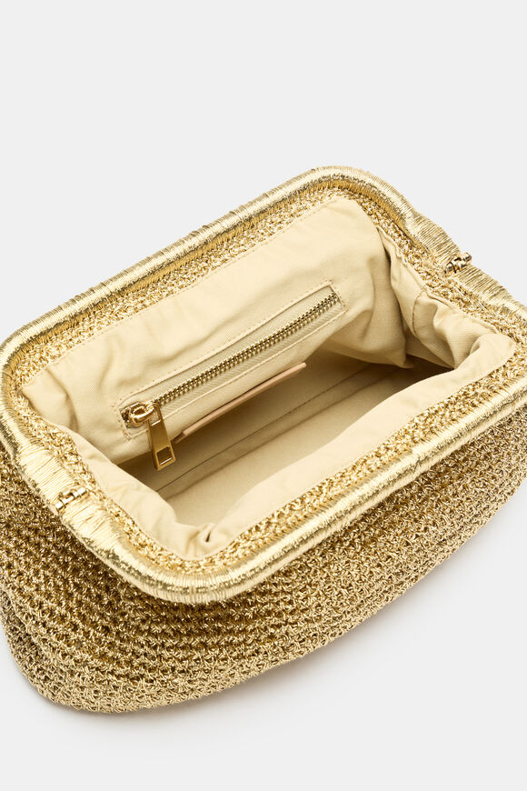 Woven Clutch  Gold  hi-res