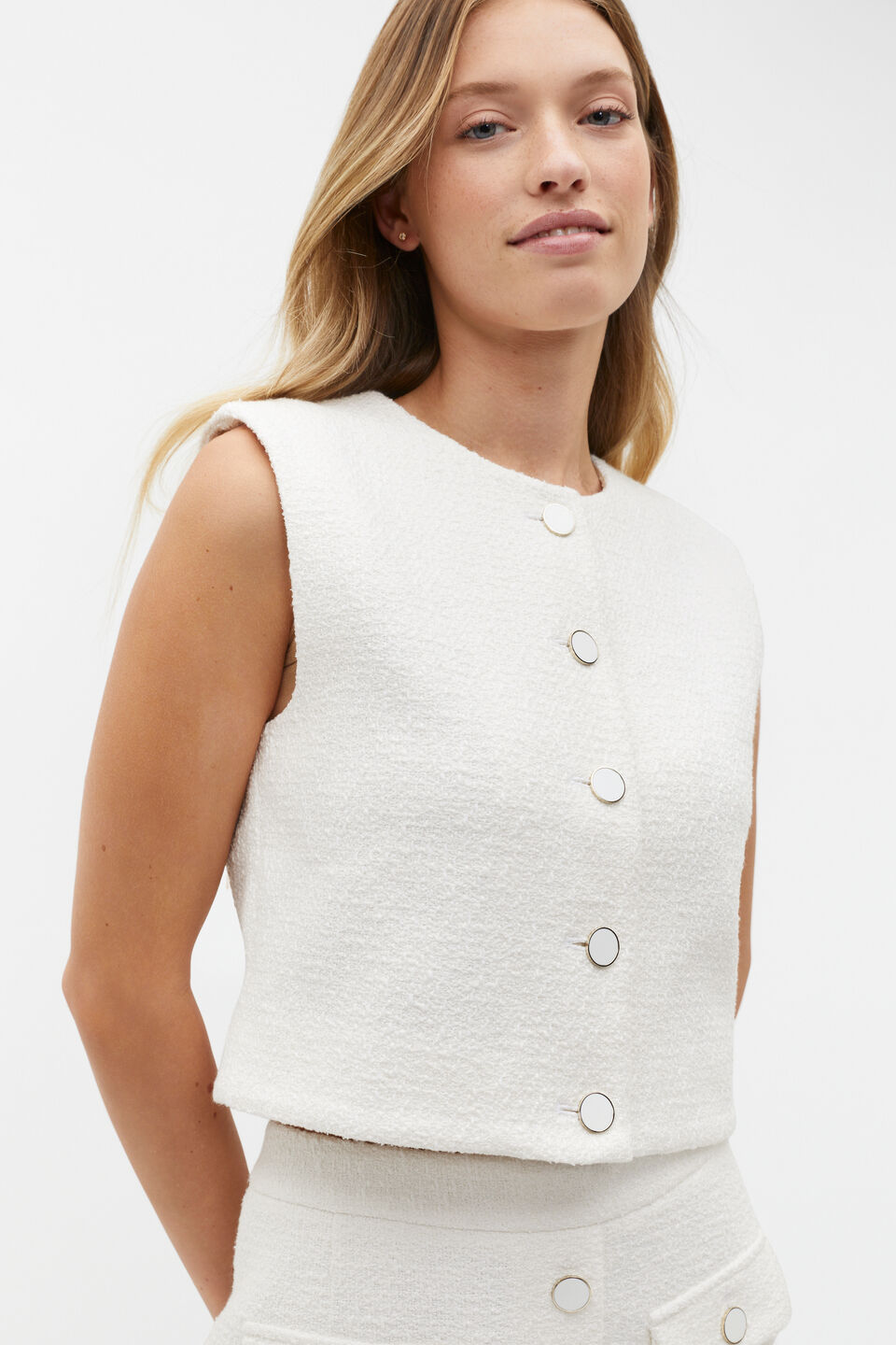 Boucle Vest  Cloud Cream