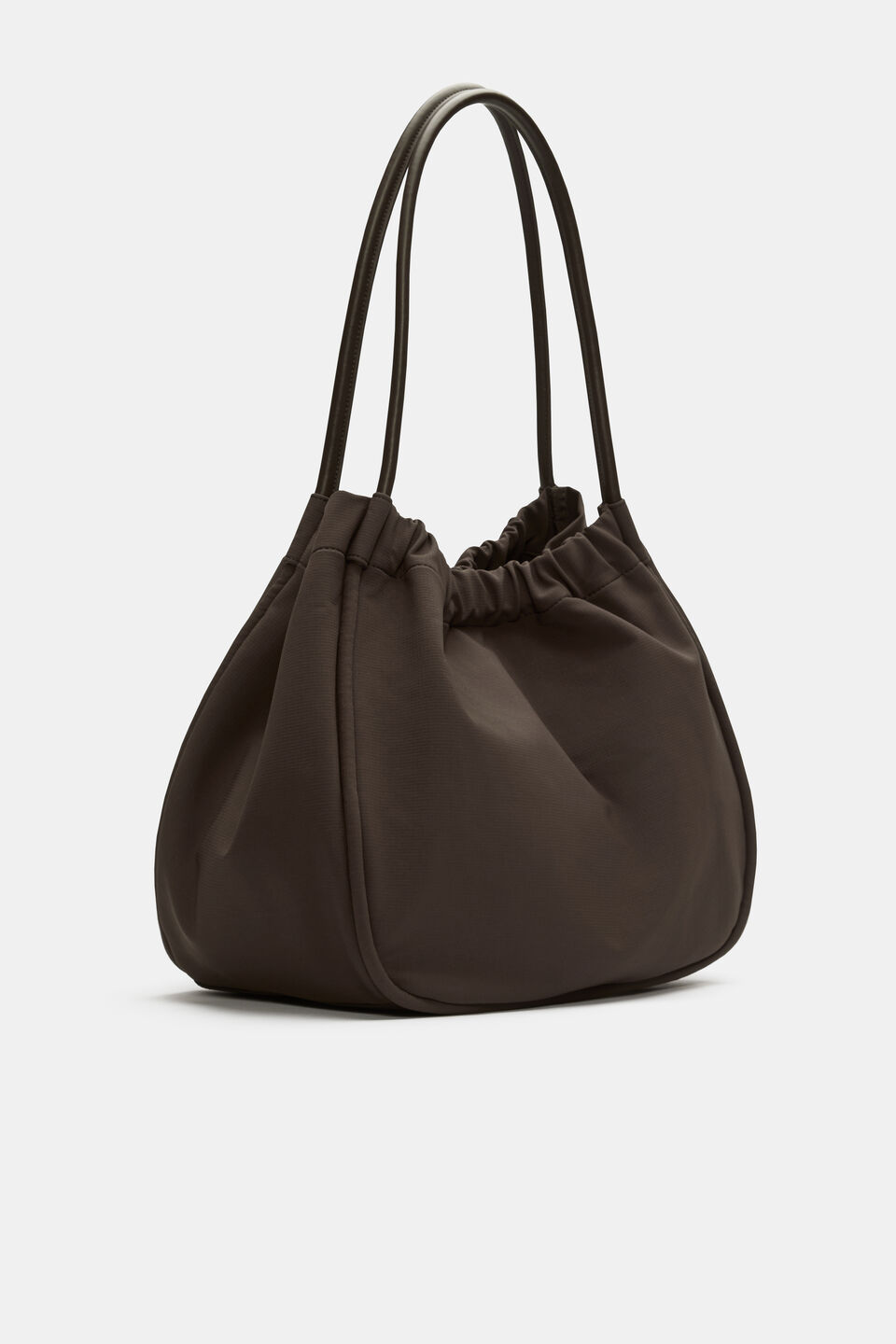 Ruched Essential Tech Tote  Dark Espresso