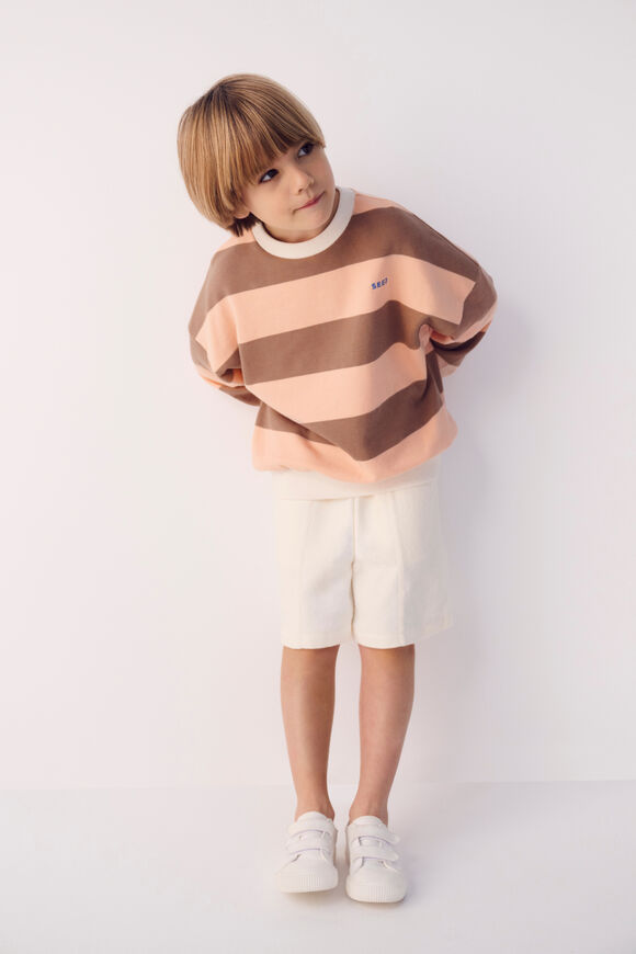 Bold Stripe Sweat  Walnut Stripe  hi-res