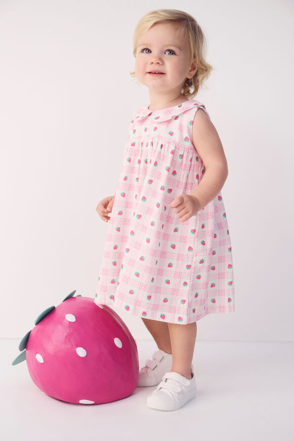 Strawberry Collar Dress  Classic Cream  hi-res