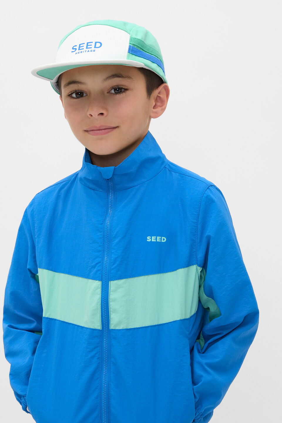 Side Stripe Panel Cap  Washed Mint