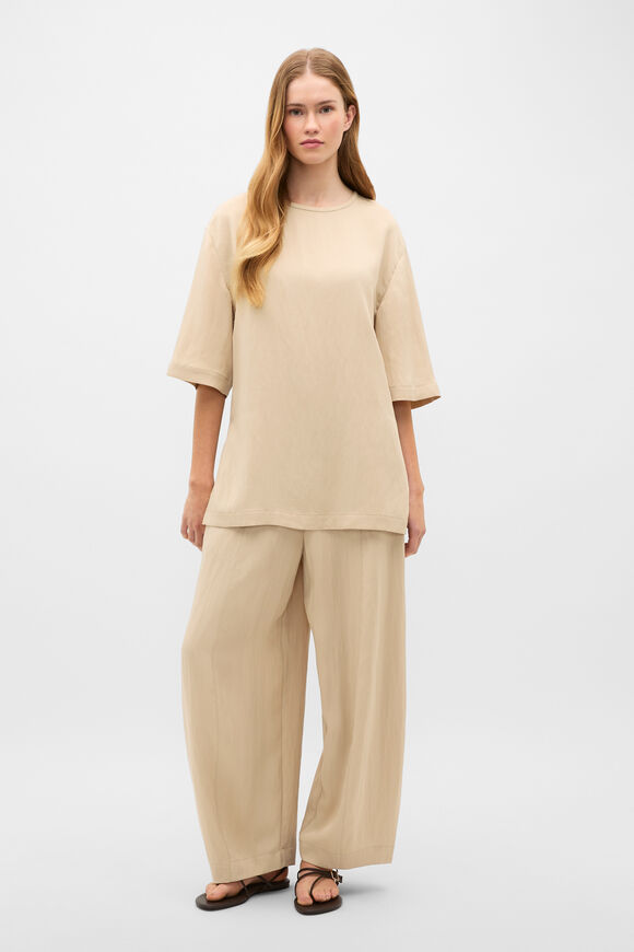 Textured Twill Balloon Pant  Warm Sand  hi-res