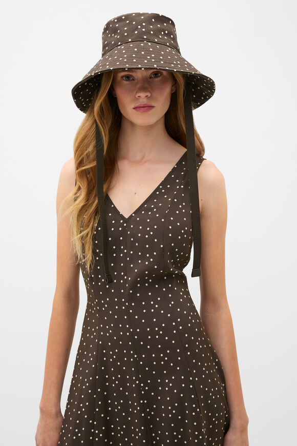Fabric Bucket Hat  Dark Espresso Spot  hi-res