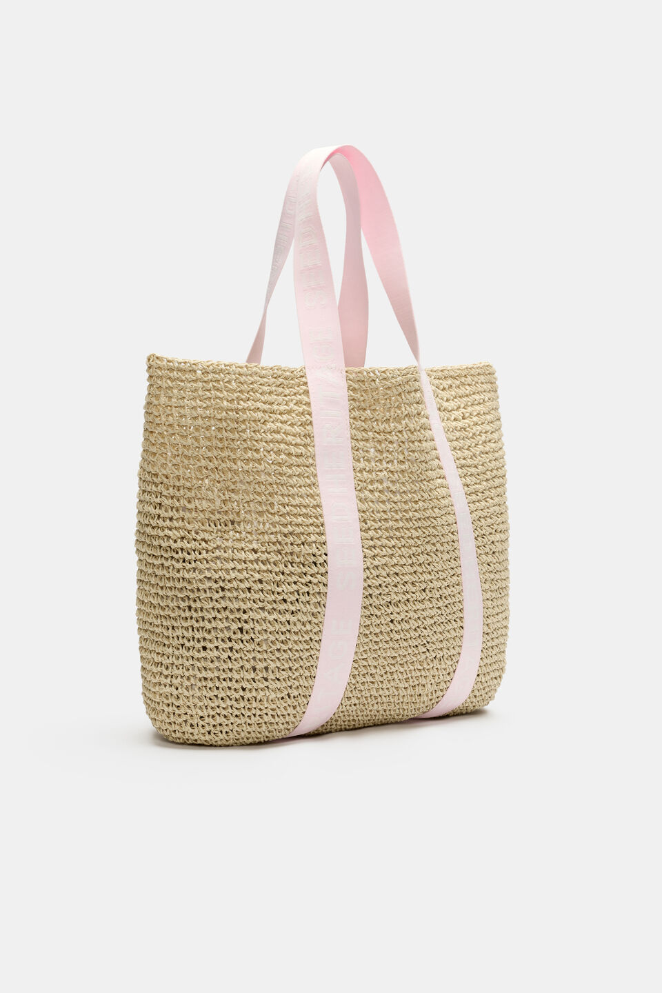 Logo Woven Tote  Petal Pink