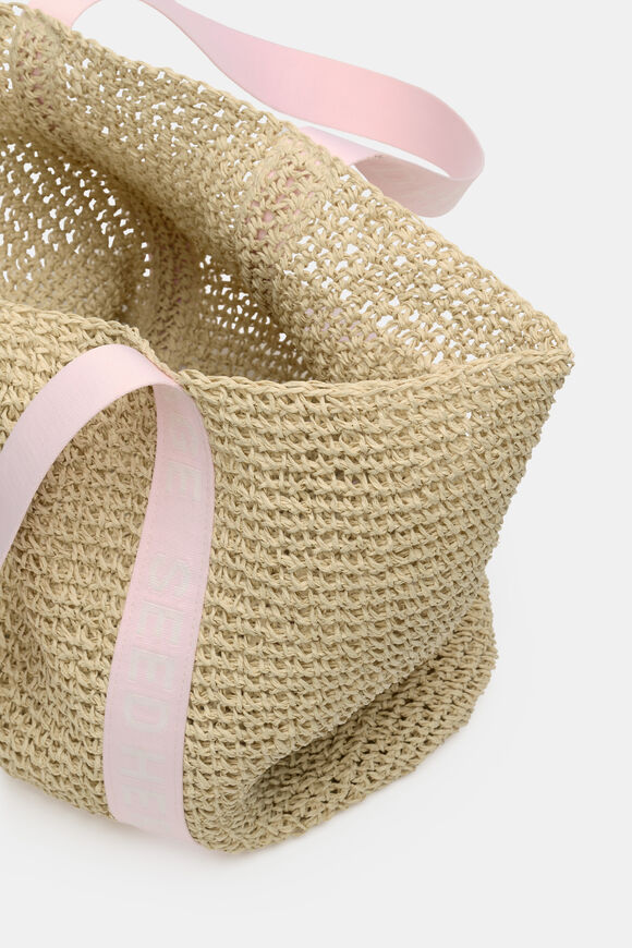 Logo Woven Tote  Petal Pink  hi-res