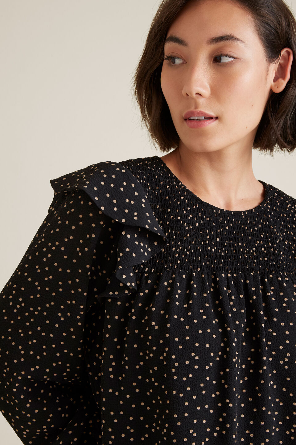 Soft Spot Frill Top  