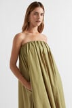 Voile Gathered Strapless Maxi Dress  Pistachio  hi-res