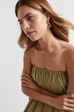 Voile Gathered Strapless Maxi Dress  Pistachio  hi-res