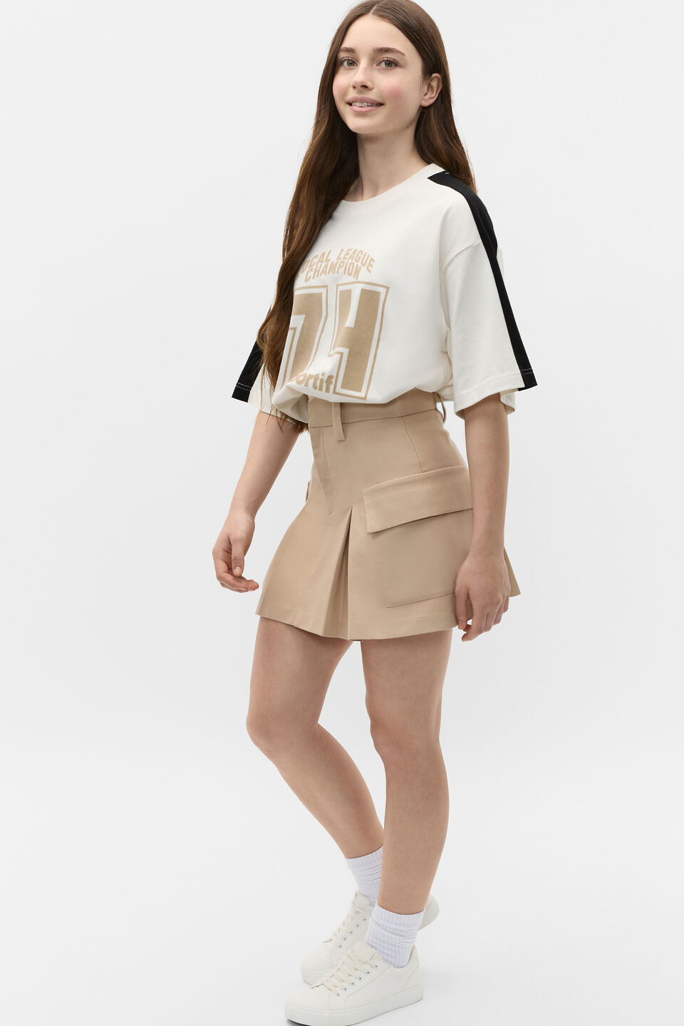 Cargo Pocket Skirt  Sandstone