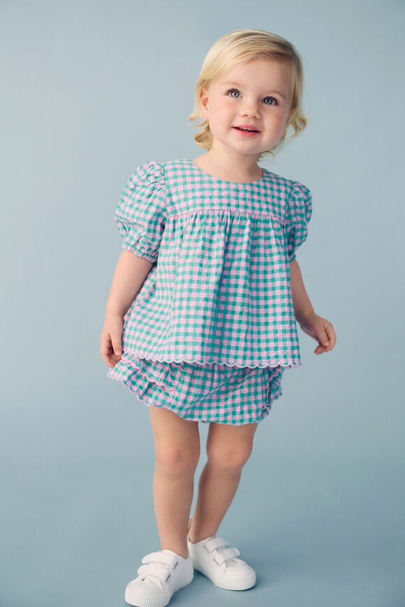 Gingham Dress  Mint  hi-res