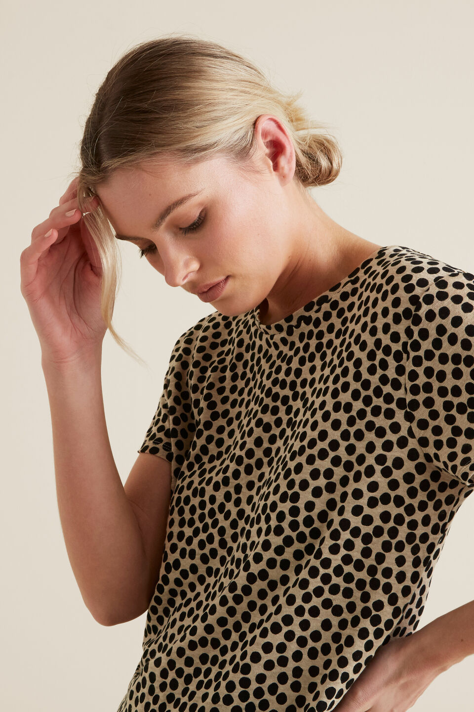 Linen Printed Tee  