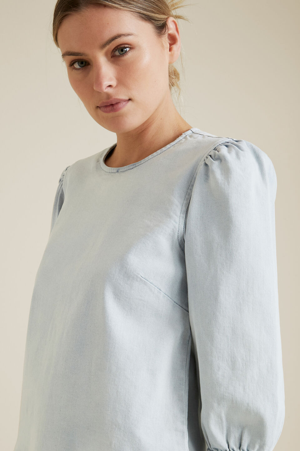 Blouson Denim Top  