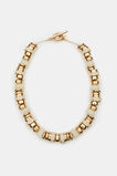 Statement Molten Bead Necklace  Gold  hi-res
