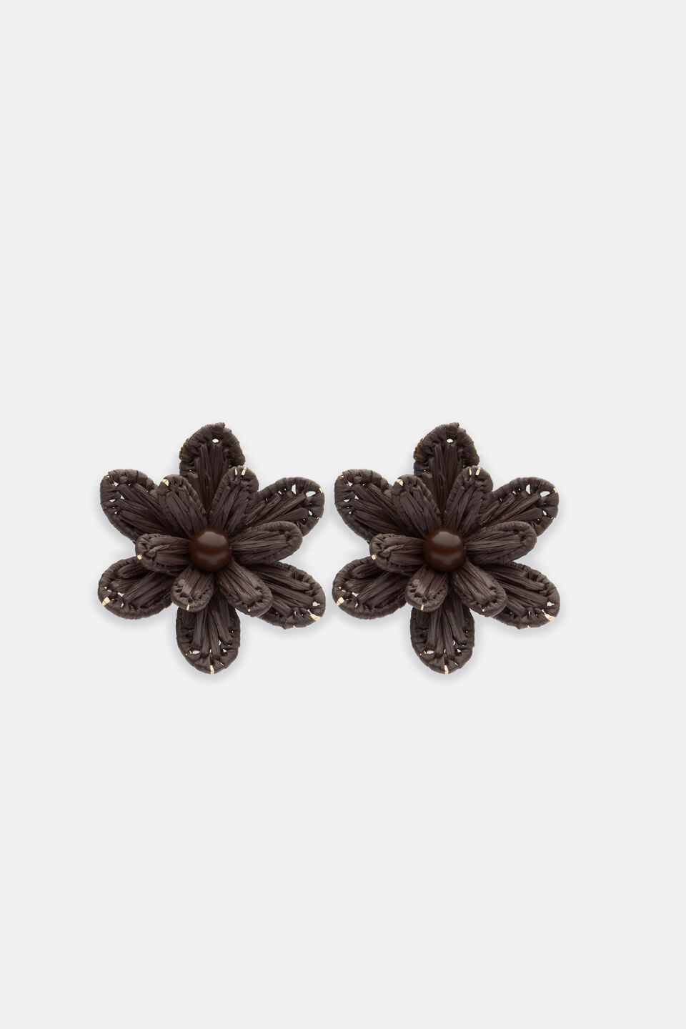 Floral Statement Earring  Dark Espresso
