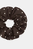 Spot Print Scrunchie  Dark Espresso Spot  hi-res